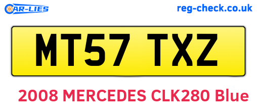 MT57TXZ are the vehicle registration plates.