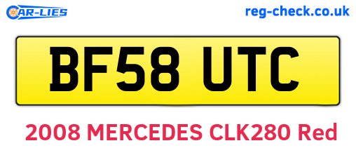 BF58UTC are the vehicle registration plates.