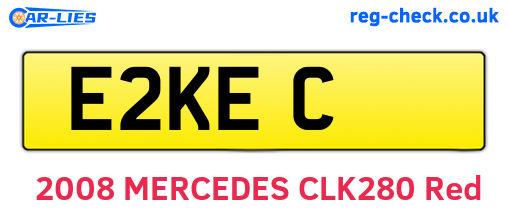 E2KEC are the vehicle registration plates.