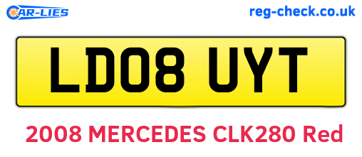 LD08UYT are the vehicle registration plates.