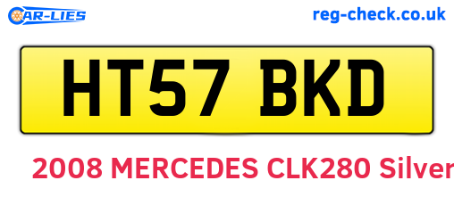 HT57BKD are the vehicle registration plates.