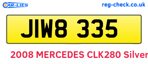 JIW8335 are the vehicle registration plates.