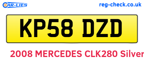 KP58DZD are the vehicle registration plates.