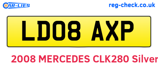 LD08AXP are the vehicle registration plates.