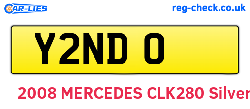 Y2NDO are the vehicle registration plates.