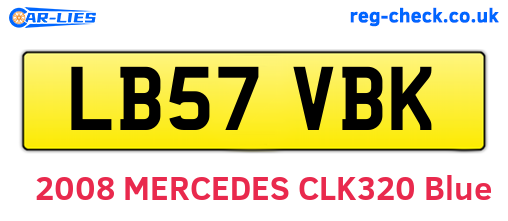 LB57VBK are the vehicle registration plates.
