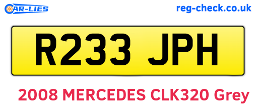 R233JPH are the vehicle registration plates.