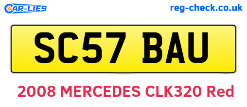 SC57BAU are the vehicle registration plates.
