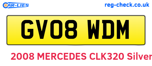 GV08WDM are the vehicle registration plates.