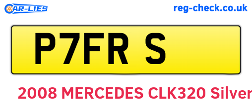 P7FRS are the vehicle registration plates.