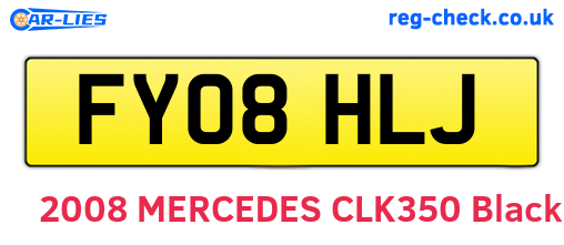 FY08HLJ are the vehicle registration plates.