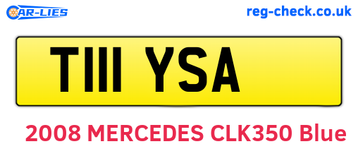 T111YSA are the vehicle registration plates.