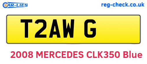 T2AWG are the vehicle registration plates.