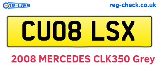 CU08LSX are the vehicle registration plates.