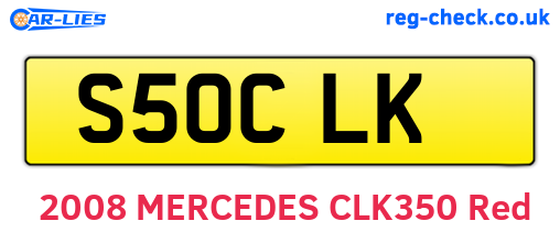 S50CLK are the vehicle registration plates.