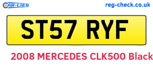 ST57RYF are the vehicle registration plates.