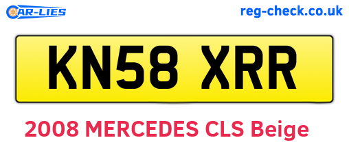 KN58XRR are the vehicle registration plates.