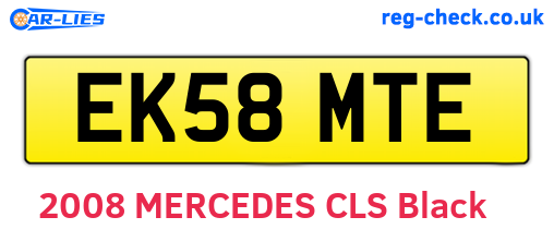 EK58MTE are the vehicle registration plates.