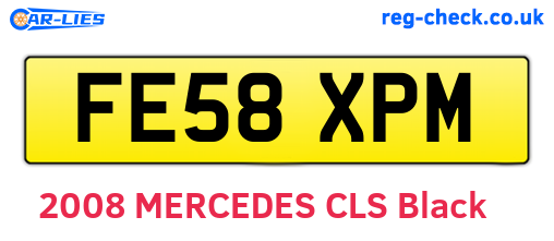 FE58XPM are the vehicle registration plates.