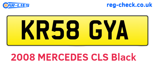 KR58GYA are the vehicle registration plates.