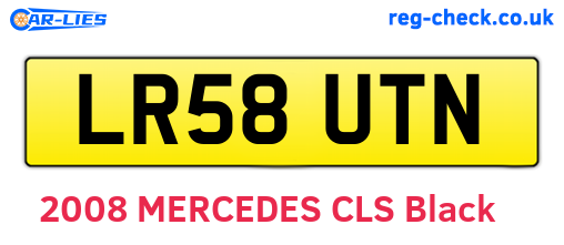LR58UTN are the vehicle registration plates.