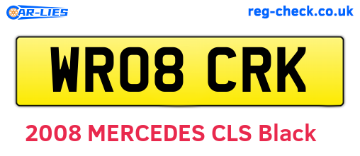 WR08CRK are the vehicle registration plates.