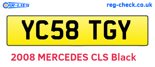 YC58TGY are the vehicle registration plates.