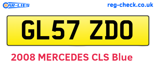 GL57ZDO are the vehicle registration plates.