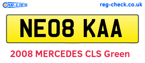 NE08KAA are the vehicle registration plates.
