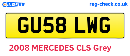 GU58LWG are the vehicle registration plates.
