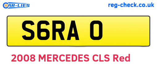 S6RAO are the vehicle registration plates.