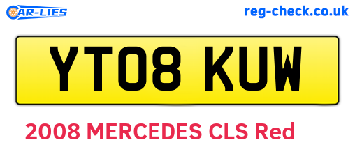 YT08KUW are the vehicle registration plates.