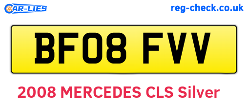 BF08FVV are the vehicle registration plates.