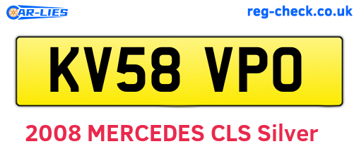 KV58VPO are the vehicle registration plates.