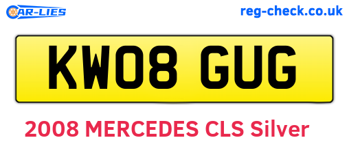 KW08GUG are the vehicle registration plates.