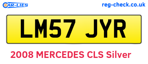 LM57JYR are the vehicle registration plates.