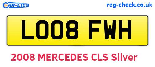 LO08FWH are the vehicle registration plates.