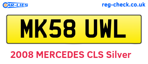 MK58UWL are the vehicle registration plates.