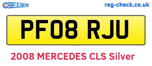 PF08RJU are the vehicle registration plates.