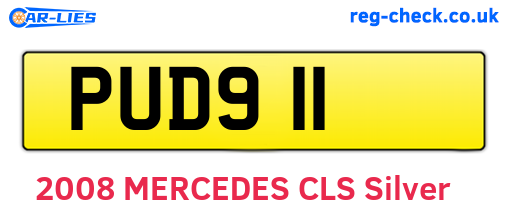 PUD911 are the vehicle registration plates.
