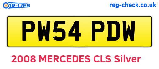 PW54PDW are the vehicle registration plates.