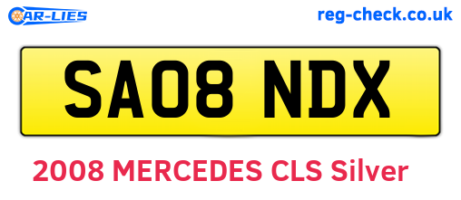 SA08NDX are the vehicle registration plates.