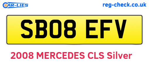 SB08EFV are the vehicle registration plates.