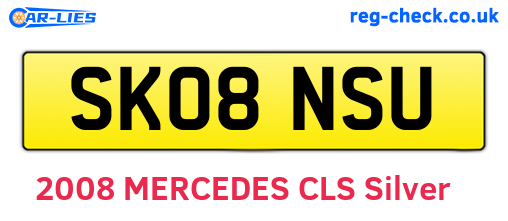 SK08NSU are the vehicle registration plates.