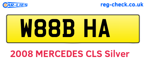 W88BHA are the vehicle registration plates.