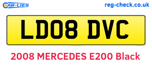 LD08DVC are the vehicle registration plates.