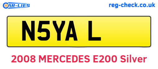 N5YAL are the vehicle registration plates.