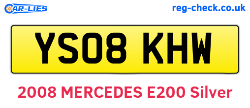 YS08KHW are the vehicle registration plates.