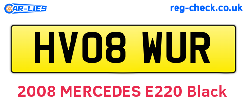 HV08WUR are the vehicle registration plates.