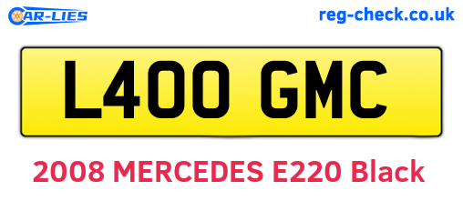 L400GMC are the vehicle registration plates.